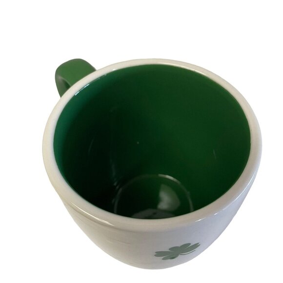Terramoto Four Leaf Clover Ceramic Coffee Tea Mug Cup Irish St Patricks' Day Fie - Picture 4 of 6